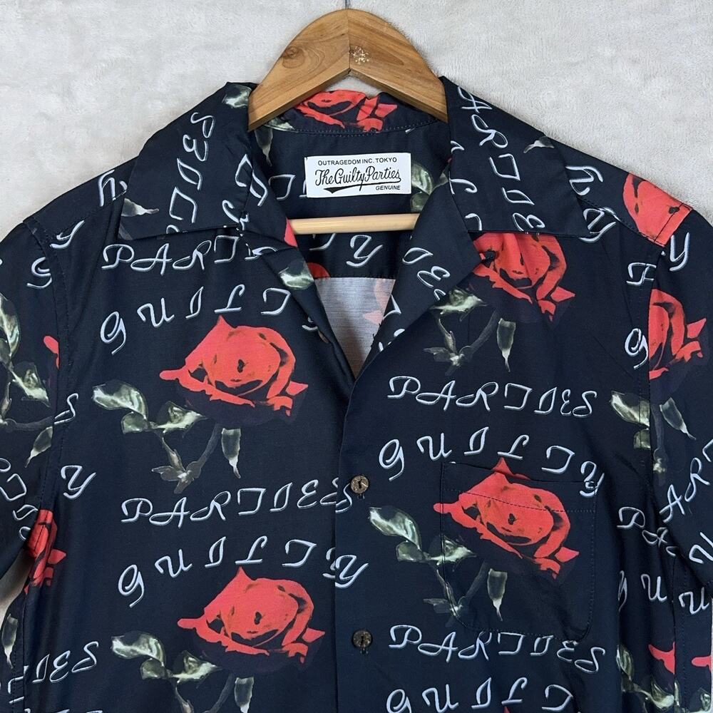 WACKO MARIA Guilty Parties Rayon Shirt Mens M Always Sunshine In My Heart Japan